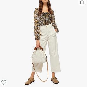 NWT Free People Sunday Skies wide leg crop-size 4